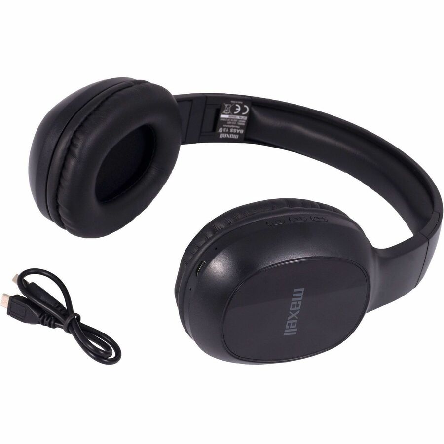 Maxell Bass 13 Wireless Headphones with Mic Bluetooth - Wireless - Bluetooth - 20 Hz to 20 kHz - Over-the-head, On-ear -