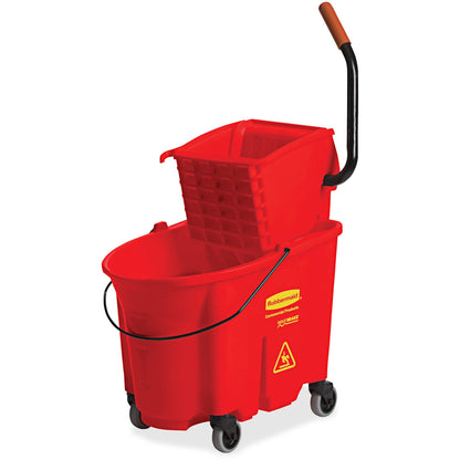 Rubbermaid Commercial WaveBrake 35 QT Side Press & Wringer - 8.75 gal - Splash Resistant - 36.5" x 15.7" x 20.1" - Tubul