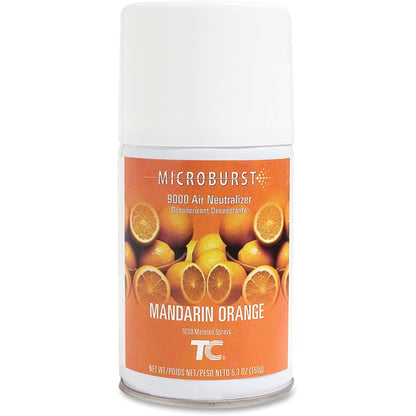 Rubbermaid Commercial Microburst 9000 Mandarin Air Spray - Spray - Mandarin Orange - Long Lasting, Odor Neutralizer - 4 