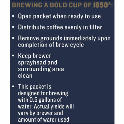 1850 Black Gold Coffee - Dark - 2.5 oz - Black Gold - 24 / Carton
