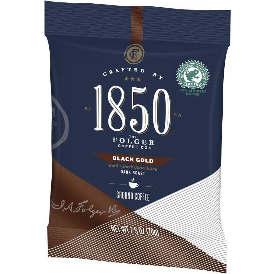 1850 Black Gold Coffee - Dark - 2.5 oz - Black Gold - 24 / Carton