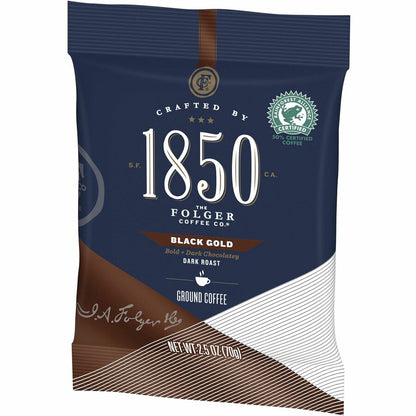 1850 Black Gold Coffee - Dark - 2.5 oz - Black Gold - 24 / Carton