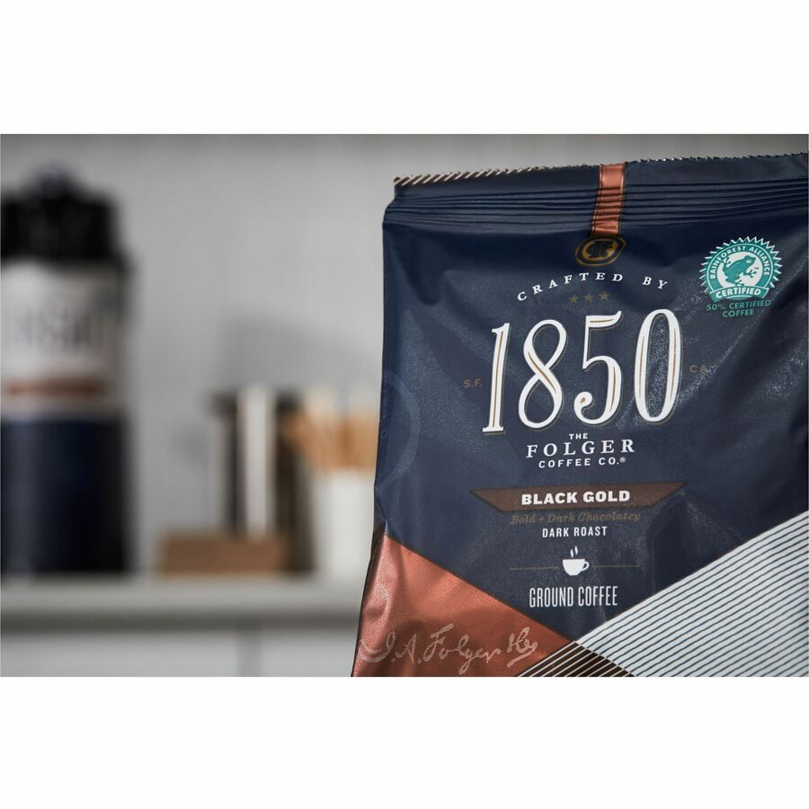 1850 Black Gold Coffee - Dark - 2.5 oz - Black Gold - 24 / Carton
