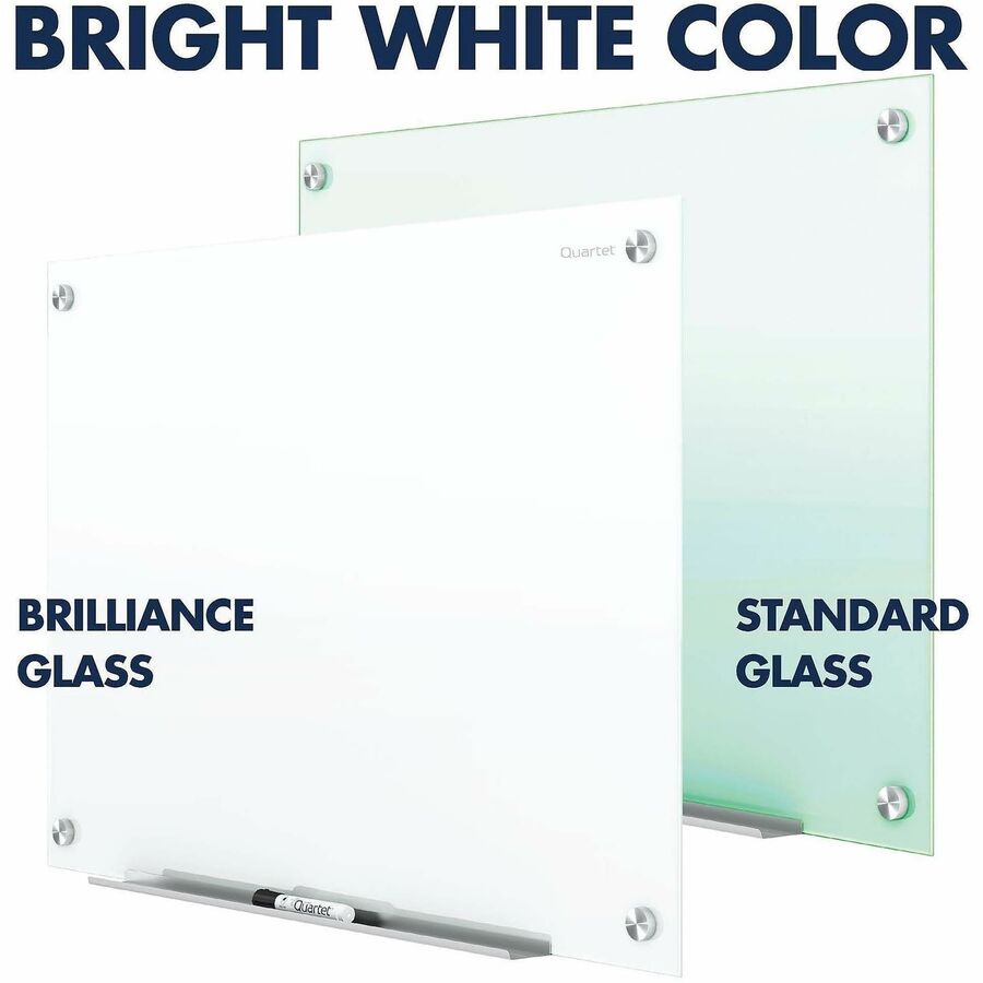 Quartet Infinity Magnetic Glass Dry-Erase Board, White, 48" x 36" - 48" (4 ft) Width x 36" (3 ft) Height - White Tempere