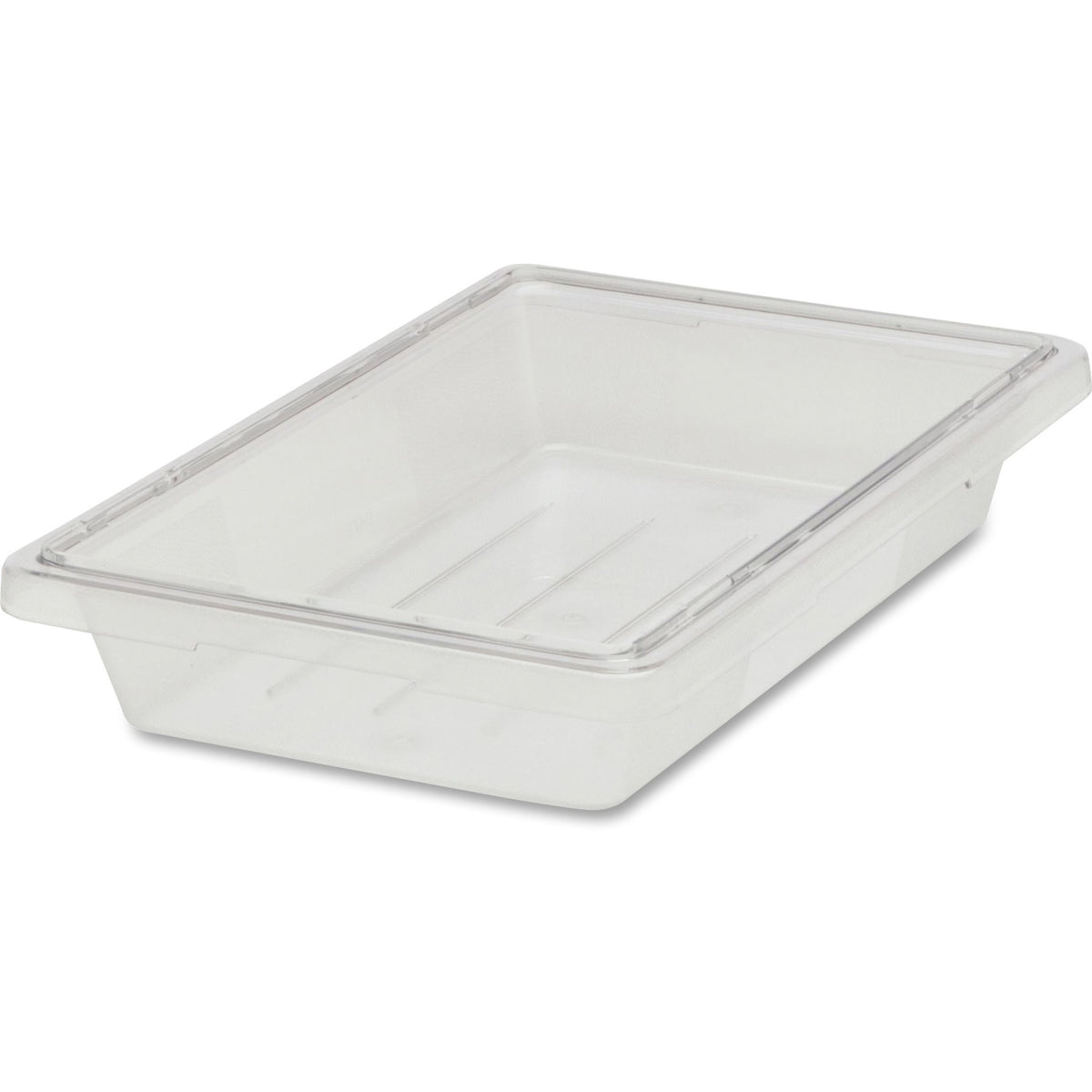 Rubbermaid Commercial 5-Gallon Food/Tote Box - Transporting, Storing - Dishwasher Safe - Clear - Plastic, Polycarbonate 