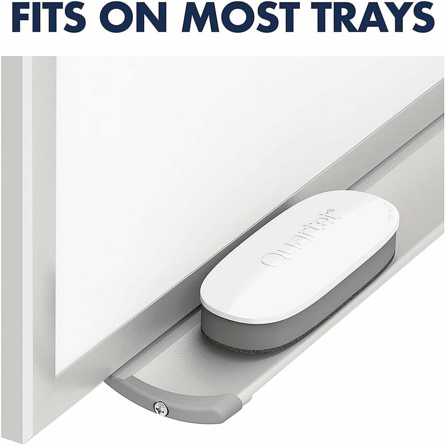 Quartet Dry-Erase Board Eraser - 2" Width x 5" Length - Streak-free, Comfortable Grip, Dustless, Stain Resistant - White