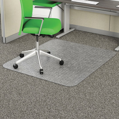 Deflecto EconoMat Chair Mat - Commercial, Carpet - 48" Length x 36" Width x 0.100" Thickness - Rectangular - Clear - 1 E