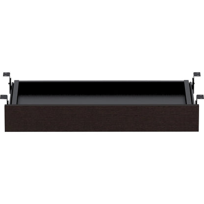 Lorell Universal Center Drawer - 5.1" Height x 16.7" Width x 28.4" Length - Finish: Espresso - Durable, Adjustable Drawe