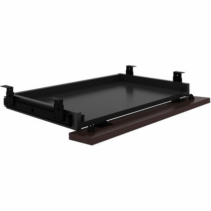 Lorell Universal Center Drawer - 5.1" Height x 16.7" Width x 28.4" Length - Finish: Espresso - Durable, Adjustable Drawe