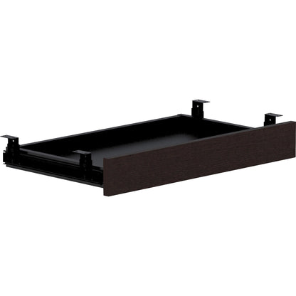 Lorell Universal Center Drawer - 5.1" Height x 16.7" Width x 28.4" Length - Finish: Espresso - Durable, Adjustable Drawe
