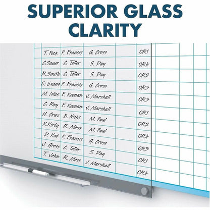 Quartet Infinity Customizable Dry-Erase Board - 36" (3 ft) Width x 24" (2 ft) Height - Clear/White Glass Surface - Recta