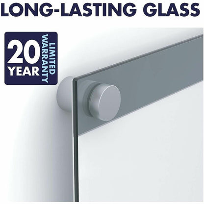 Quartet Infinity Customizable Dry-Erase Board - 36" (3 ft) Width x 24" (2 ft) Height - Clear/White Glass Surface - Recta