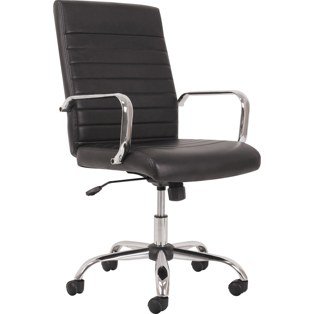 Sadie Seating Leather Executive Chair - Black Seat Color - Leather Seat Material - Chrome Frame Material - High Back - 5