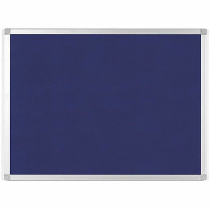MasterVision Ayda Fabric 24"W Bulletin Board - Blue Fabric Surface - Tackable, Sleek Style, Robust - 0.5" Height x 24" W
