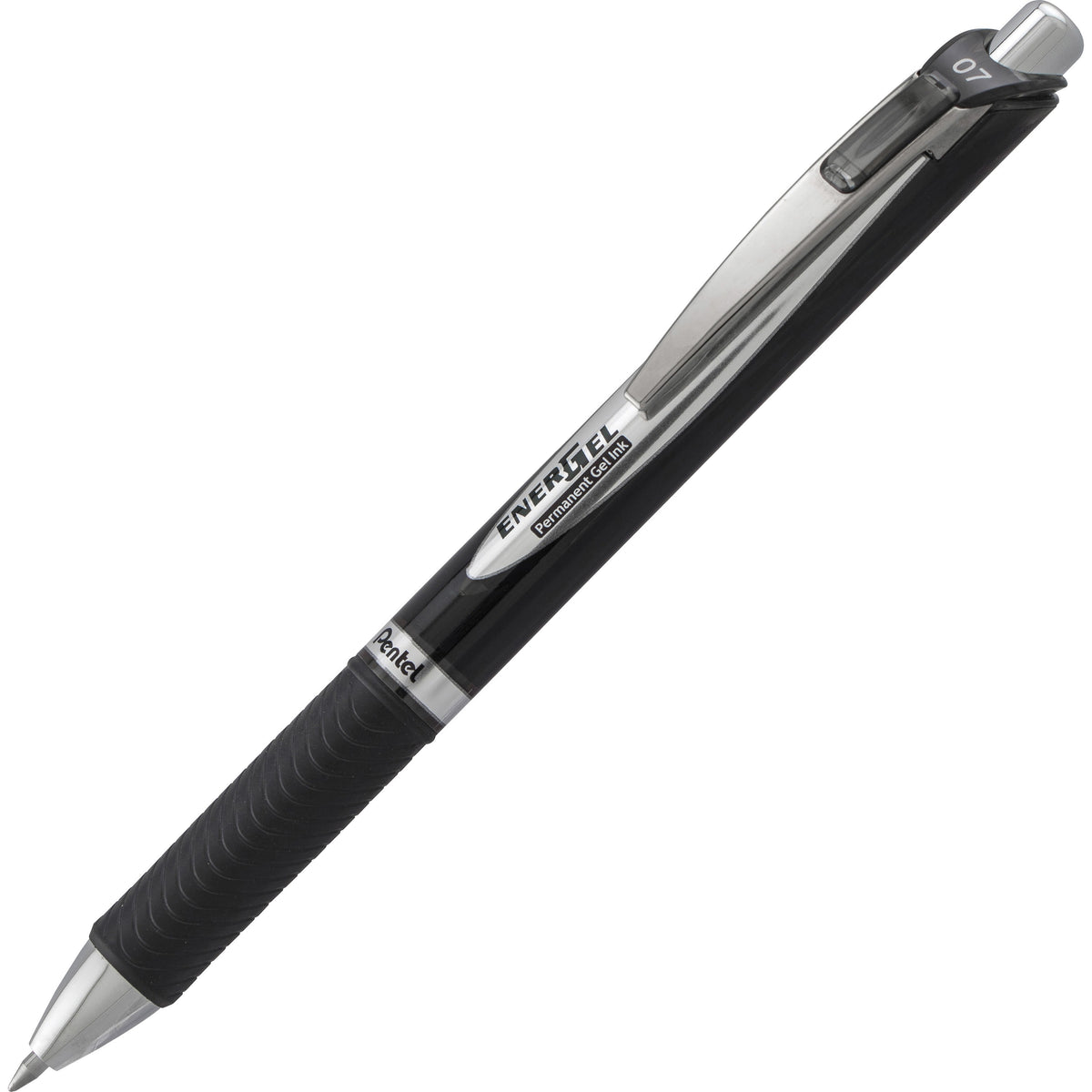 Pentel EnerGel Retractable Gel Roller Pen - 0.7 mm Pen Point - Retractable - Black Ink - Gel-based - Black Barrel - Meta