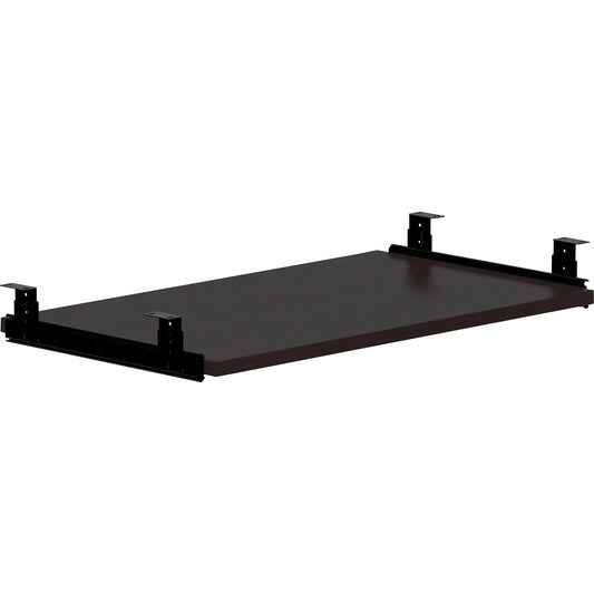 Lorell Universal Keyboard Tray - 0.7" Height x 26" Width x 15" Depth - Finish: Espresso - Durable, Pull-out Tray - For D