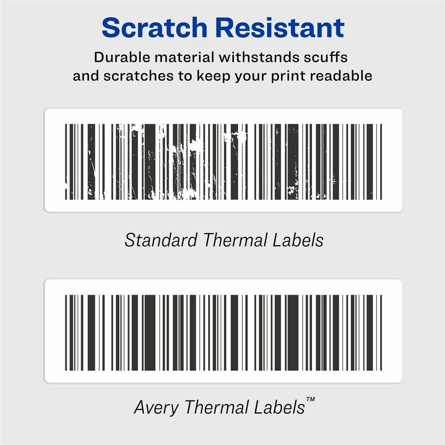 Avery® Direct Thermal Roll Labels - 3 1/2" Height x 1 1/8" Width - Permanent Adhesive - Rectangle - Thermal - Bright Whi