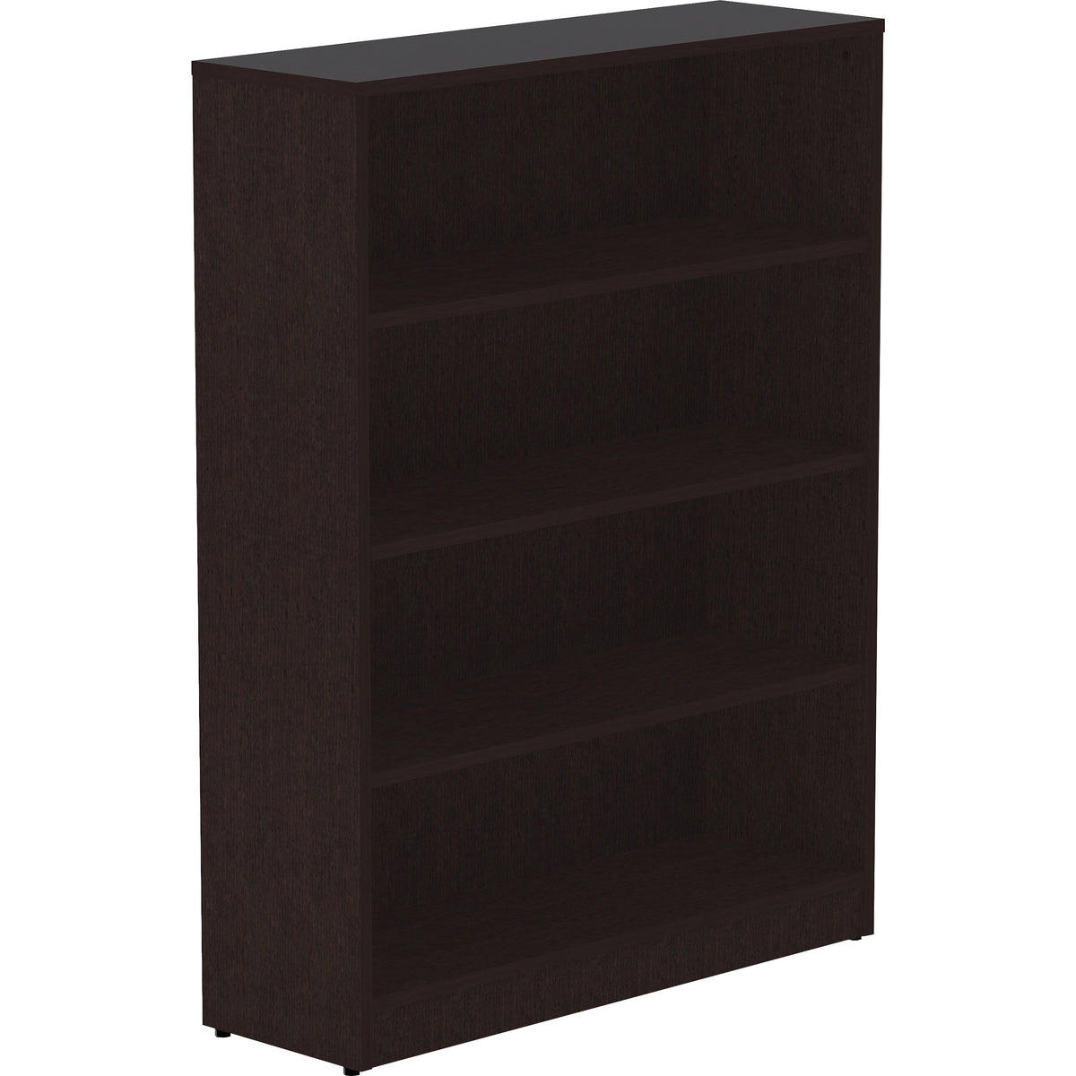 Lorell Laminate Bookcase - 0.7" Thickness Shelf, 48" Height x 36" Width x 12" Depth - 4 Shelve(s) - 3 Adjustable Shelf(v