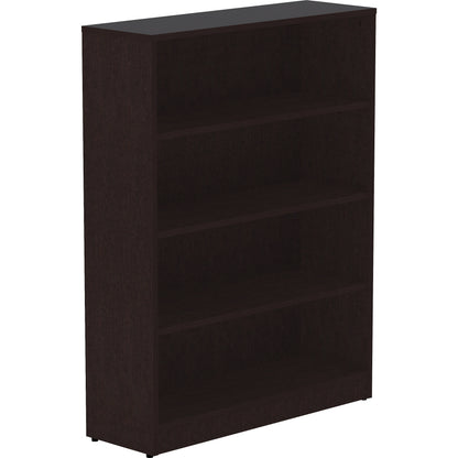 Lorell Laminate Bookcase - 0.7" Thickness Shelf, 48" Height x 36" Width x 12" Depth - 4 Shelve(s) - 3 Adjustable Shelf(v