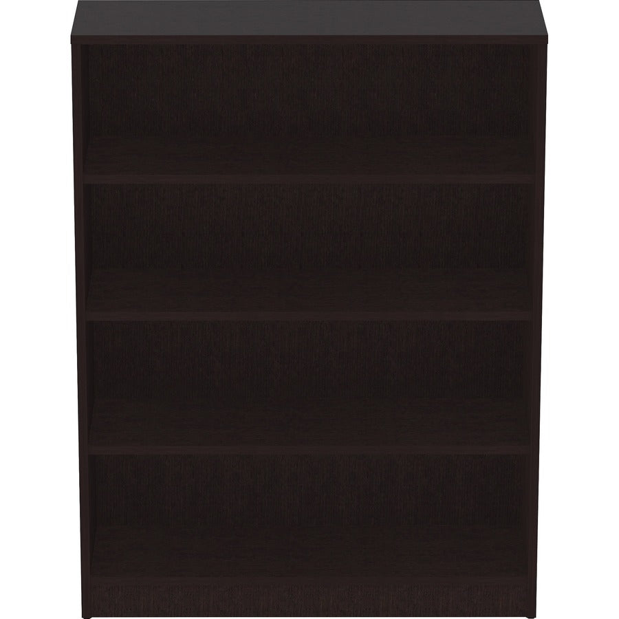 Lorell Laminate Bookcase - 0.7" Thickness Shelf, 48" Height x 36" Width x 12" Depth - 4 Shelve(s) - 3 Adjustable Shelf(v