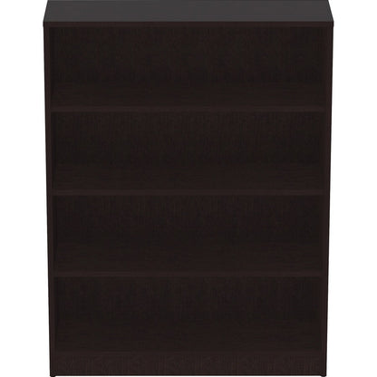 Lorell Laminate Bookcase - 0.7" Thickness Shelf, 48" Height x 36" Width x 12" Depth - 4 Shelve(s) - 3 Adjustable Shelf(v