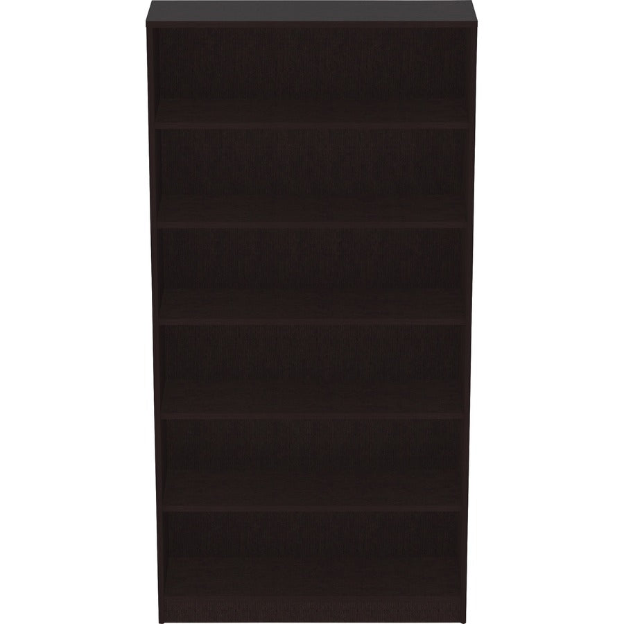 Lorell Laminate Bookcase - 0.7" Thickness Shelf, 72" Height x 36" Width x 12" Depth - 6 Shelve(s) - 5 Adjustable Shelf(v