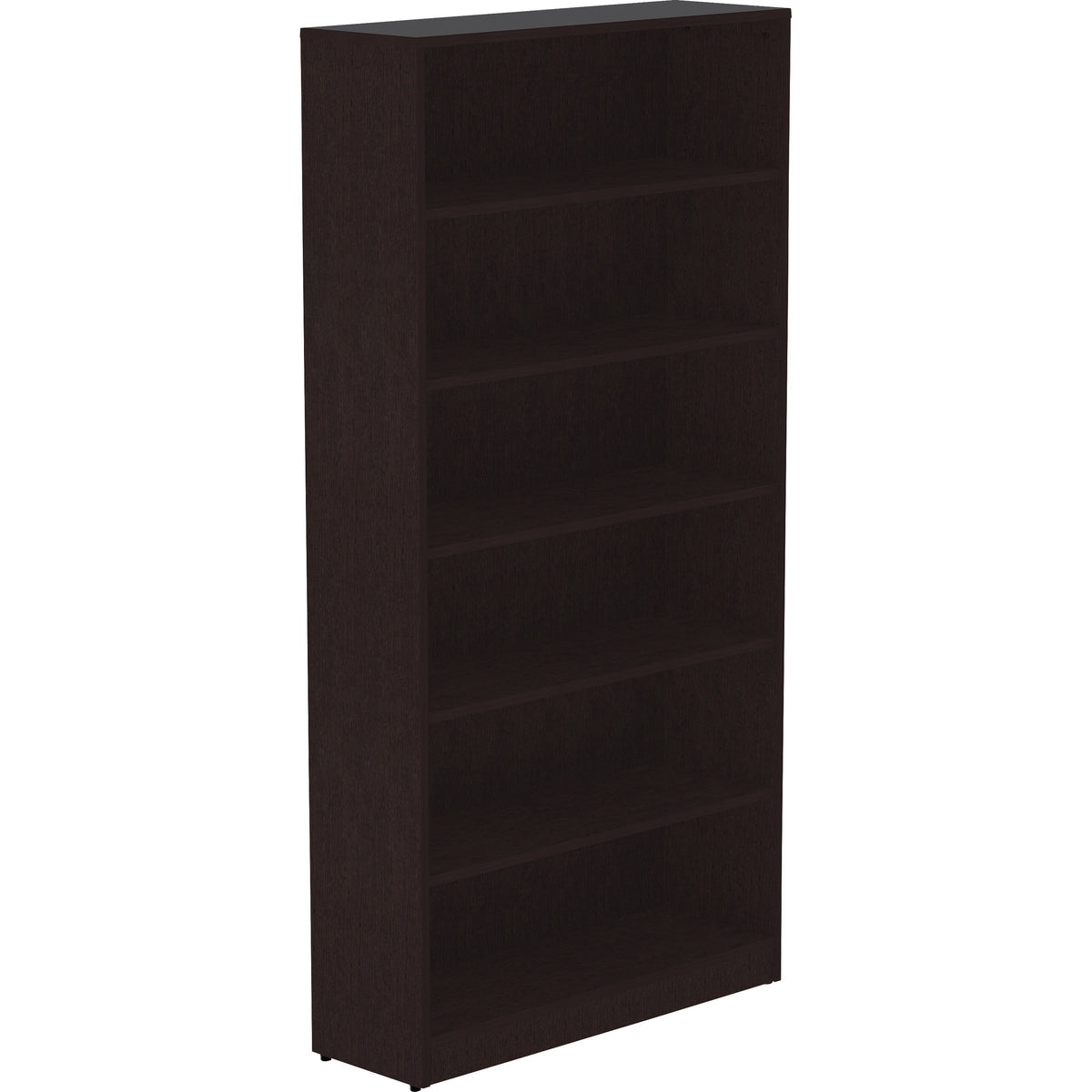 Lorell Laminate Bookcase - 0.7" Thickness Shelf, 72" Height x 36" Width x 12" Depth - 6 Shelve(s) - 5 Adjustable Shelf(v