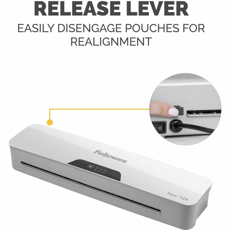 Fellowes Laminator - Pouch - 0.2 mil Lamination Thickness - 12.50" - Release Lever - 4.3" Height x 17.1" Width x 2.9" De