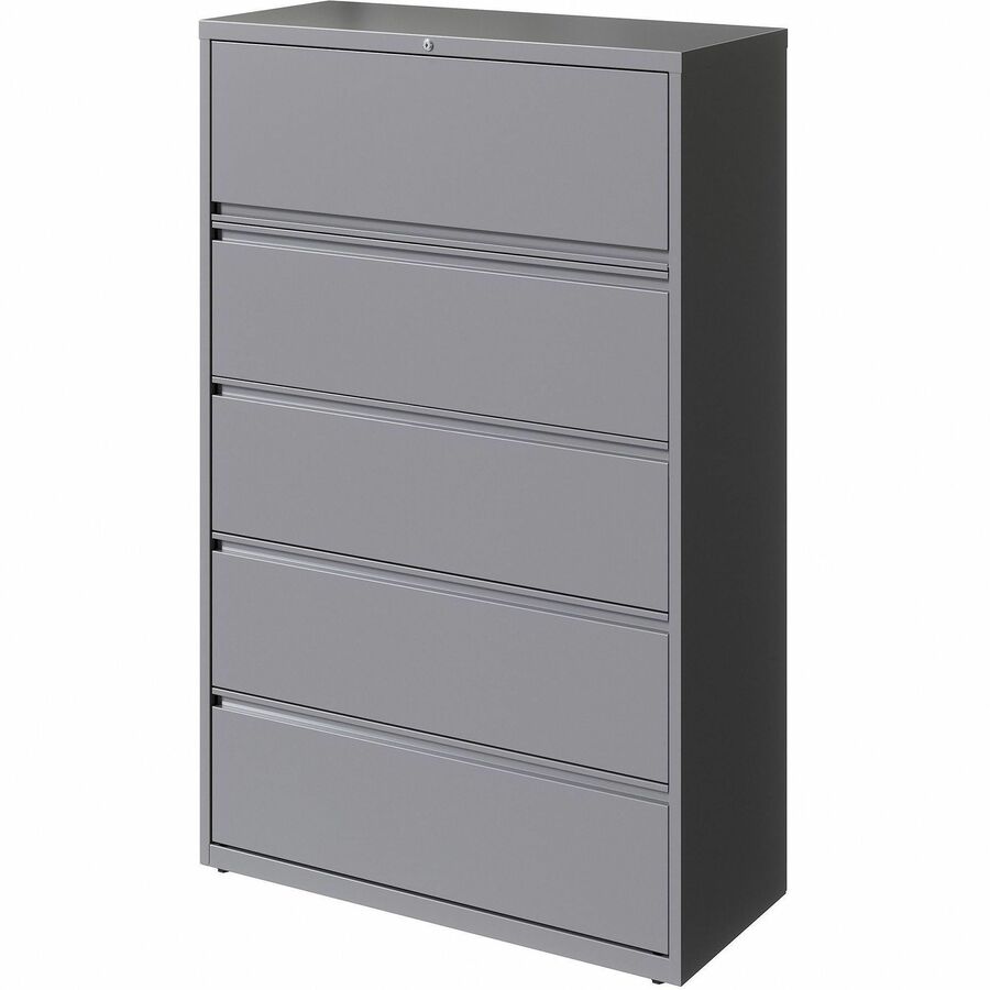 Lorell Fortress Series Lateral File w/Roll-out Posting Shelf - 42" Width x 18.6" Depth x 67.6" Height - 2 x Drawer(s) fo