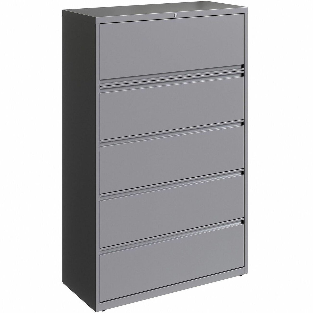 Lorell Fortress Series Lateral File w/Roll-out Posting Shelf - 42" Width x 18.6" Depth x 67.6" Height - 2 x Drawer(s) fo