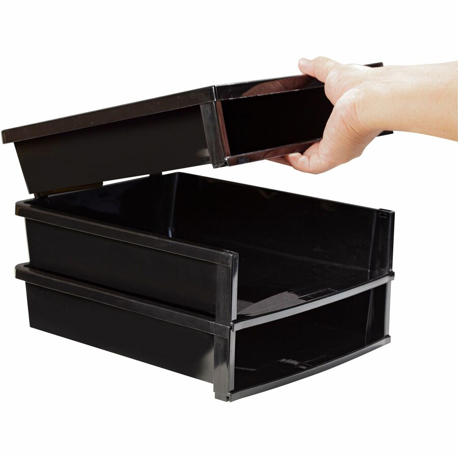 Storex Quick Stack Construction Paper Sorter - 500 x Sheet - 3 Compartment(s) - 8.40" Height x 11.25" Width x 13" Length
