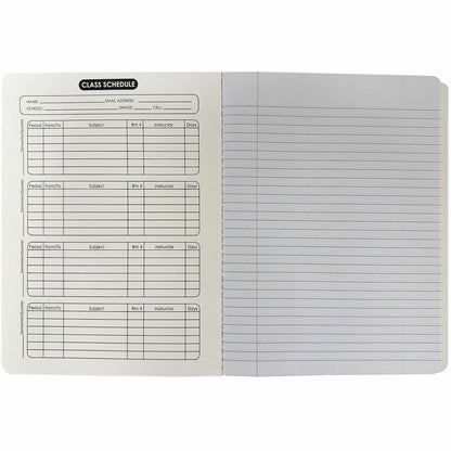 Sparco College Ruled Composition Notebook - 100 Pages - Sewn - Front Ruling Surface - 2.10" Height x 7.3" Width x 9.9" L