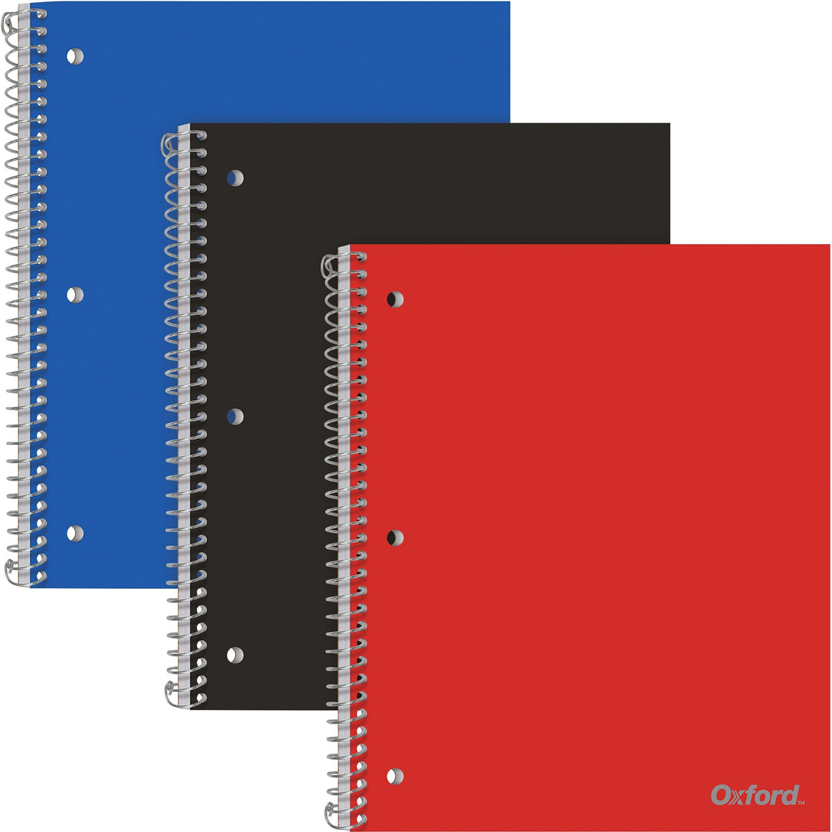 TOPS 1-Subject Poly Notebook - 1 Subject(s) - 100 Sheets - Wire Bound - College Ruled Front Ruling - 3 Hole(s) - 3 / Pac