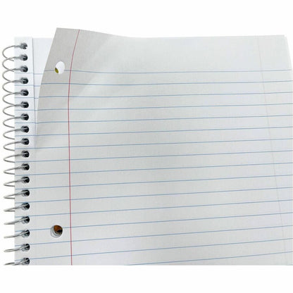 Sparco Wide Ruled Wire-bound Notebook - Wire Bound - 3 Hole(s) - 0.25" Height x 8" Width x 10.5" Length - 703 / Pack