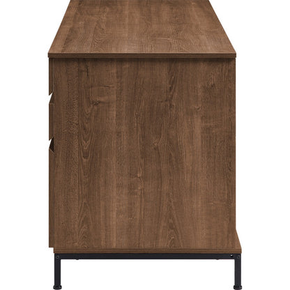 Lorell SOHO Desk with Side Drawers - 30" Height x 55" Width x 23.6" Depth - Total Drawer(s): 3 - Single Pedestal on Righ