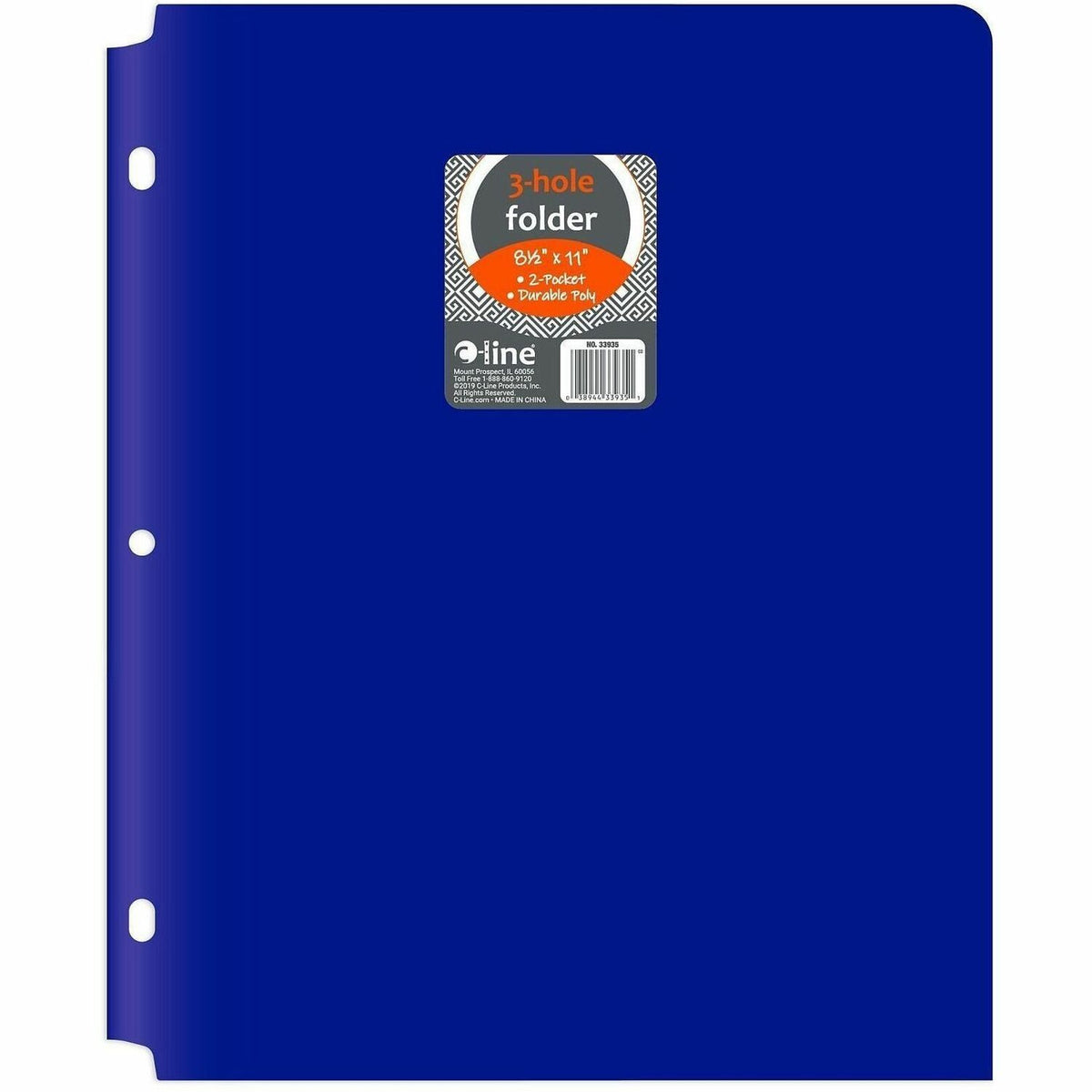 C-Line 2-pocket Heavyweight Poly Portfolio Pocket - 9.4" Width x 11.4" Length x 100 mil Thickness - For Letter 8 1/2" x 
