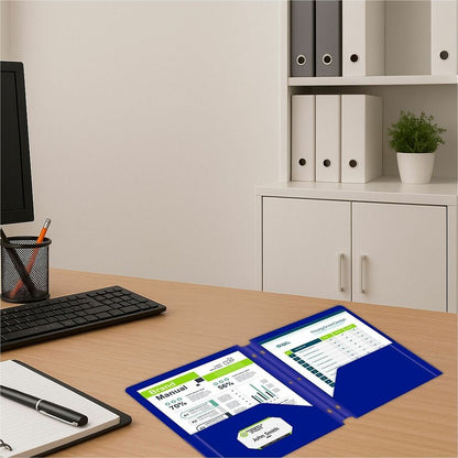 C-Line 2-pocket Heavyweight Poly Portfolio Pocket - 9.4" Width x 11.4" Length x 100 mil Thickness - For Letter 8 1/2" x 