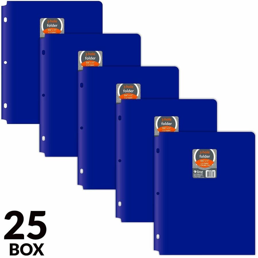 C-Line 2-pocket Heavyweight Poly Portfolio Pocket - 9.4" Width x 11.4" Length x 100 mil Thickness - For Letter 8 1/2" x 
