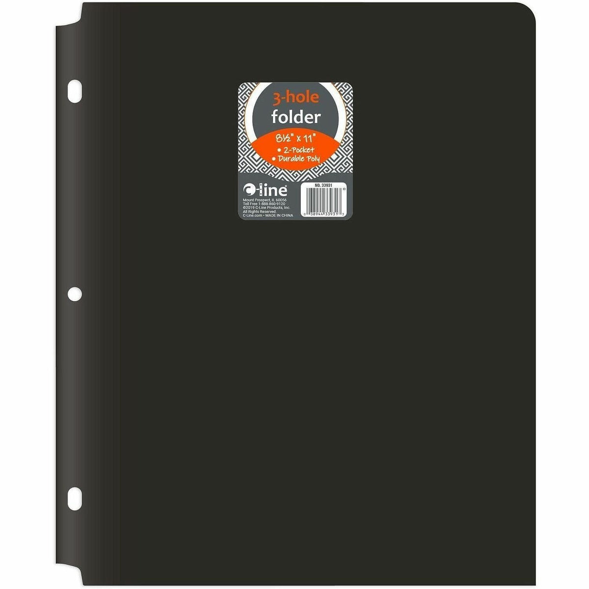 C-Line 2-pocket Heavyweight Poly Portfolio Pocket - 9.4" Width x 11.4" Length x 100 mil Thickness - For Letter 8 1/2" x 