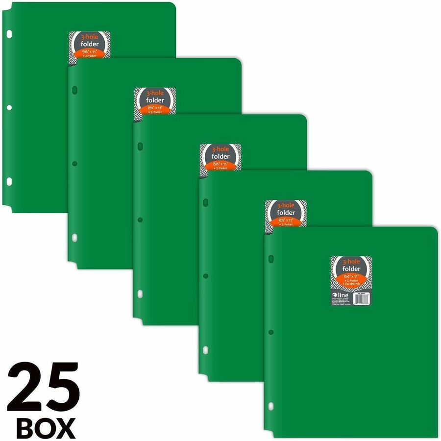 C-Line 2-pocket Heavyweight Poly Portfolio Pocket - 9.4" Width x 11.4" Length x 100 mil Thickness - For Letter 8 1/2" x 