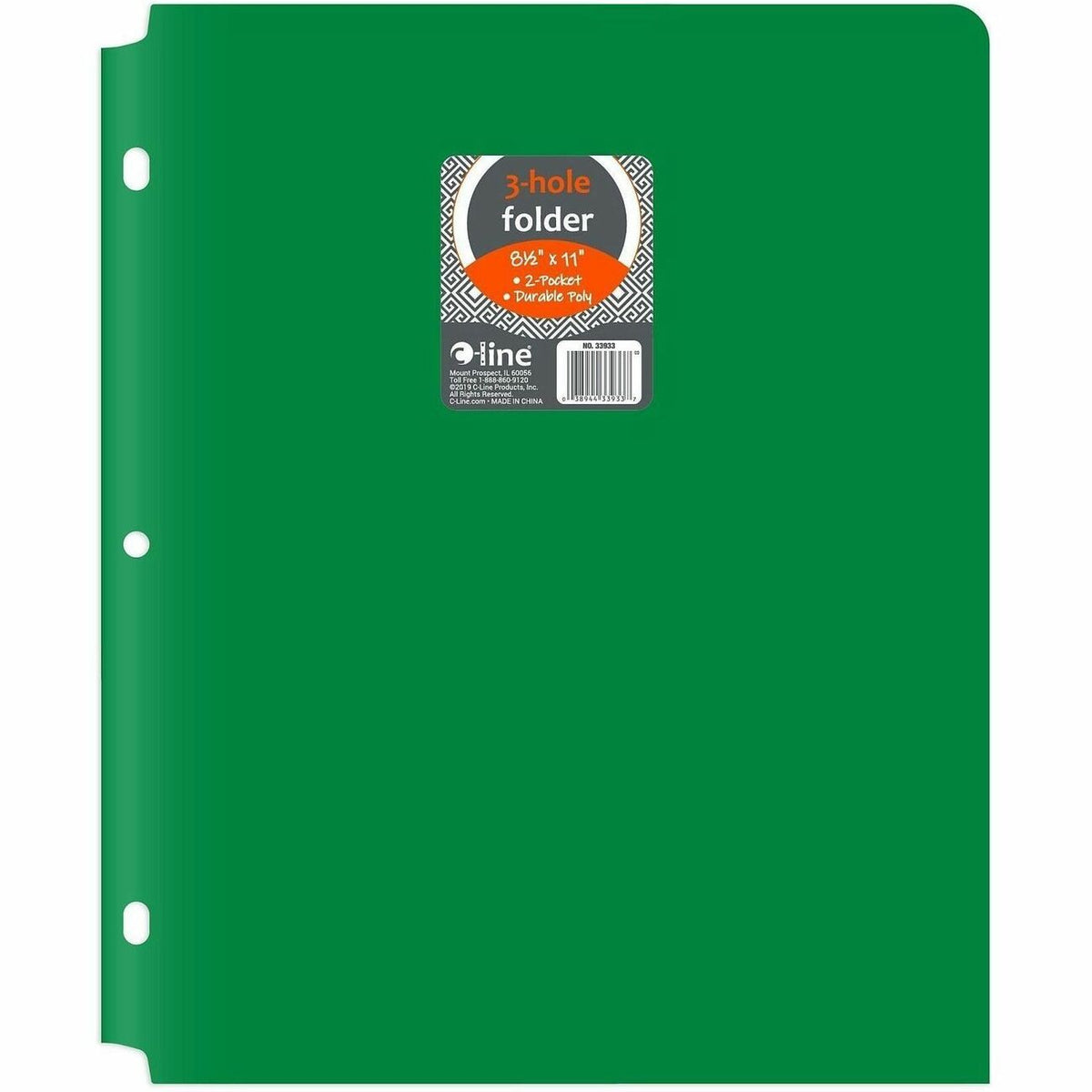 C-Line 2-pocket Heavyweight Poly Portfolio Pocket - 9.4" Width x 11.4" Length x 100 mil Thickness - For Letter 8 1/2" x 