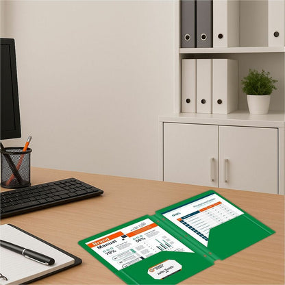 C-Line 2-pocket Heavyweight Poly Portfolio Pocket - 9.4" Width x 11.4" Length x 100 mil Thickness - For Letter 8 1/2" x 