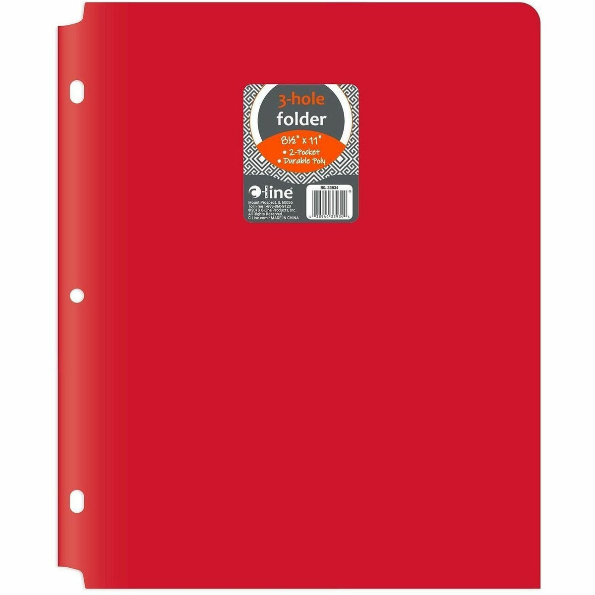 C-Line 2-pocket Heavyweight Poly Portfolio Pocket - 9.4" Width x 11.4" Length x 100 mil Thickness - For Letter 8 1/2" x 