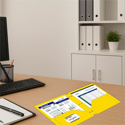 C-Line 2-pocket Heavyweight Poly Portfolio Pocket - 9.4" Width x 11.4" Length x 100 mil Thickness - For Letter 8 1/2" x 