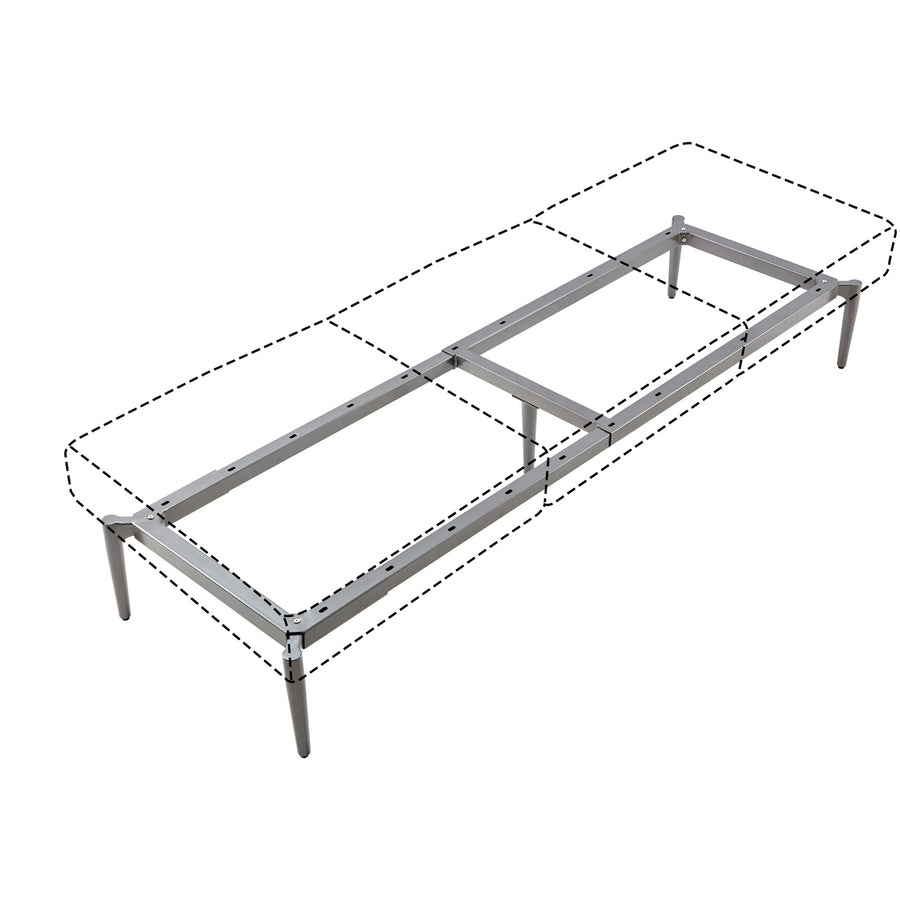 Lorell Contemporary ReceptionCollection Adjustable Metal Base - 9.8" Height x 47.9" Width x 22.9" Depth - Material: Meta