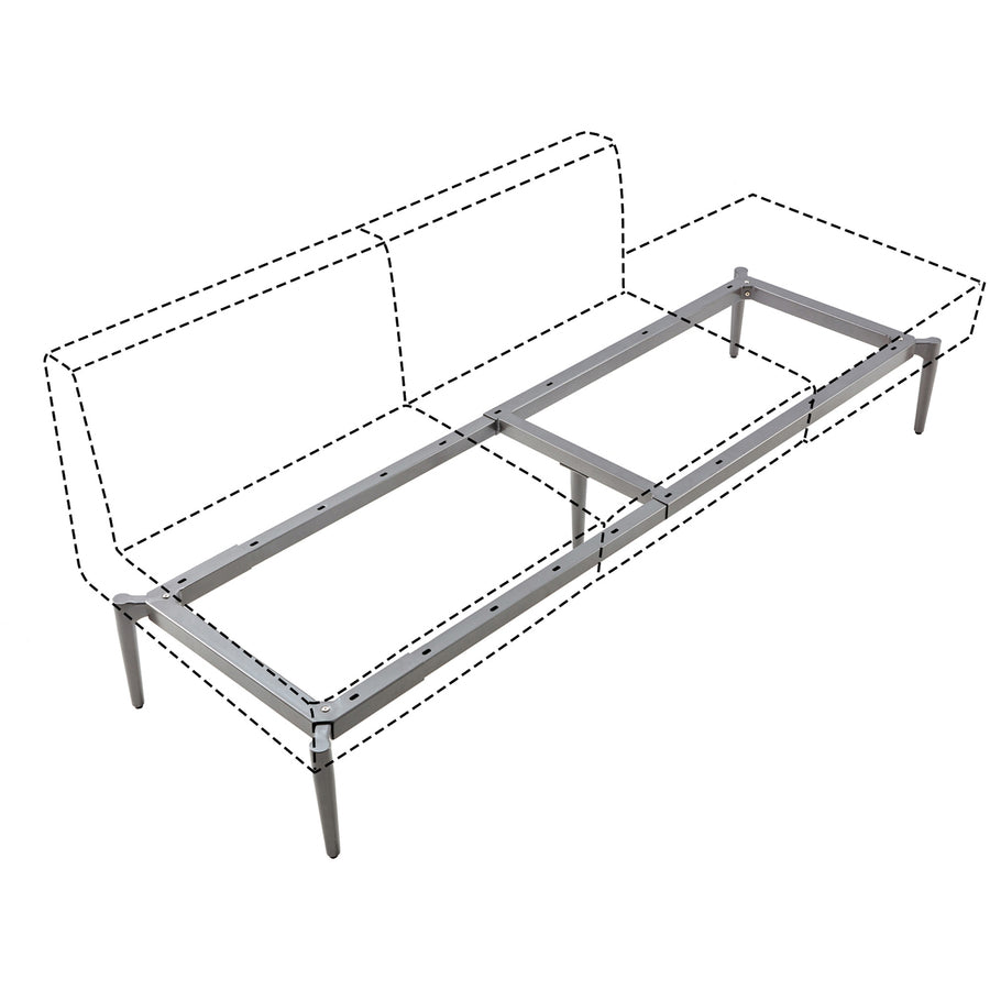 Lorell Contemporary ReceptionCollection Adjustable Metal Base - 9.8" Height x 47.9" Width x 22.9" Depth - Material: Meta