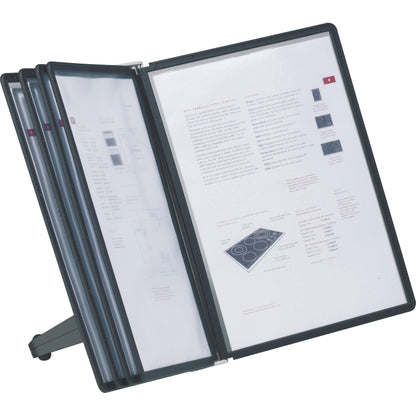 SHERPA Soho 5 Space Saving Tablet Stand - 5 Panels - Support Letter 8.50" x 11" Media - Rugged, Anti-glare - Black - 1 E