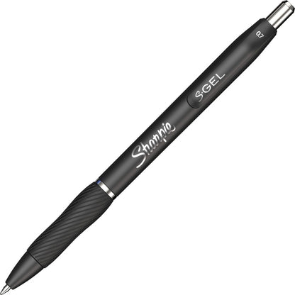 Sharpie S-Gel Pens - 0.7 mm Pen Point - Retractable - Black Ink - Gel-based - 12 / Dozen