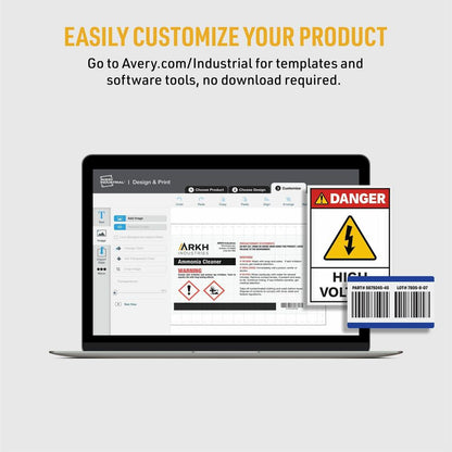 Avery® PermaTrack Asset Tag Label - Waterproof - 3/4" Width x 1 1/2" Length - Permanent Adhesive - Rectangle - Laser - G