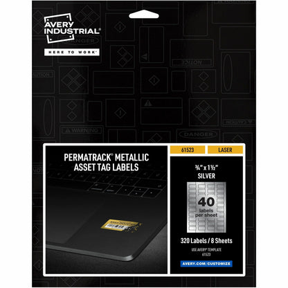 Avery® PermaTrack Asset Tag Label - Waterproof - 3/4" Width x 1 1/2" Length - Permanent Adhesive - Rectangle - Laser - G